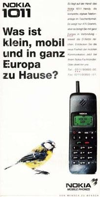 世界第一部能发短信的手机诺基亚1011于1992年11月10日上市