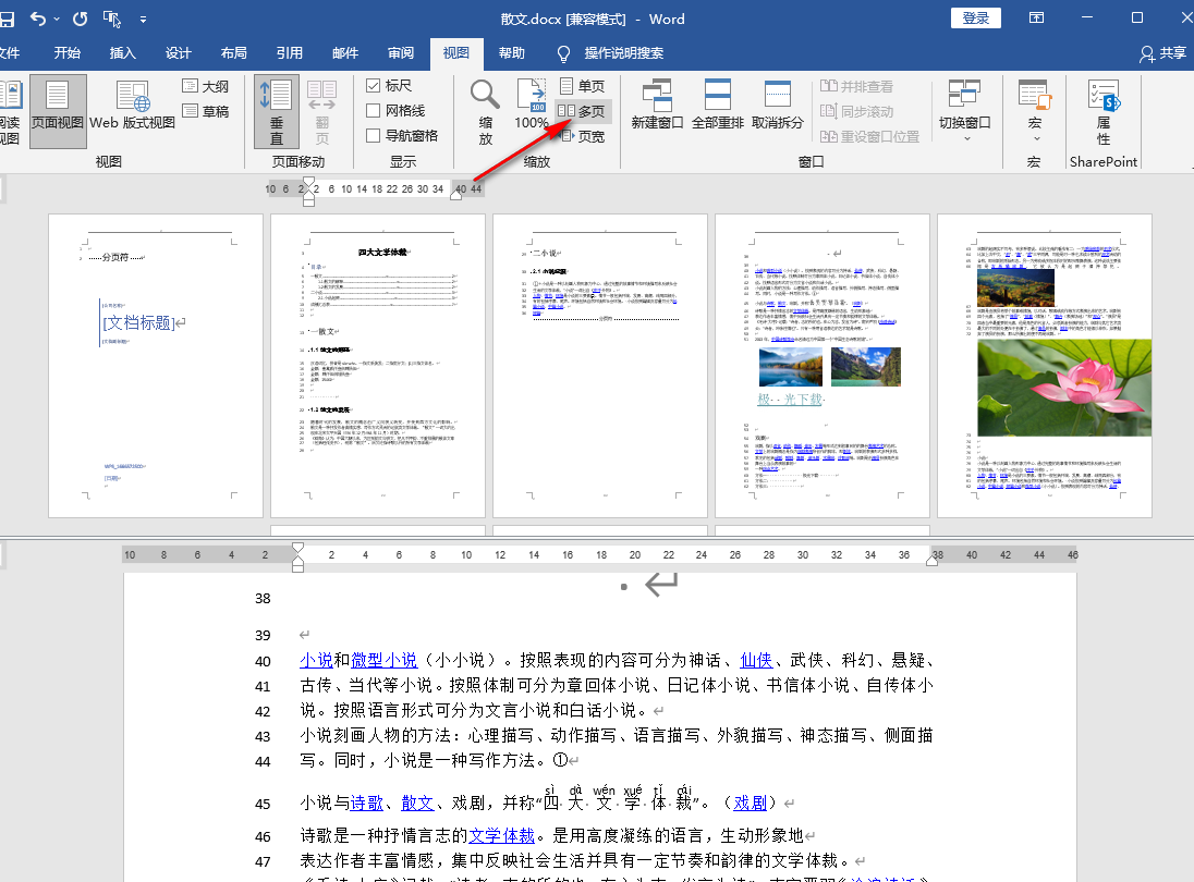 Word分屏功能使用方法介绍